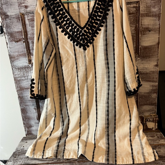 Soft Surroundings Black and Cream Dress - Picture 1 of 4